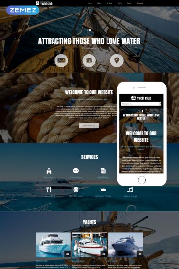 Yacht club - Yachting Multipage Modern Joomla Template