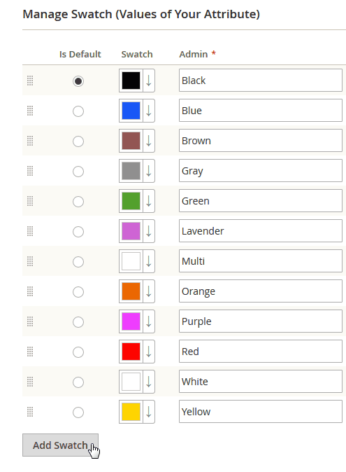 color swatches magento