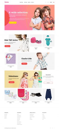 Kids Clothing Mobile-Optimized Magento Theme