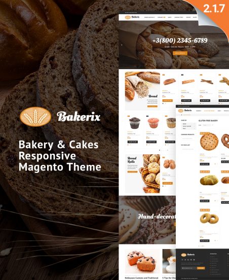 Bakerix - Bakery & Cakes Responsive Magento Theme