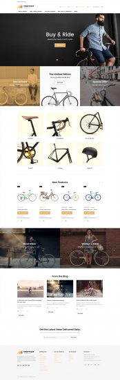 Bikes and Bike Equipment Magento Theme