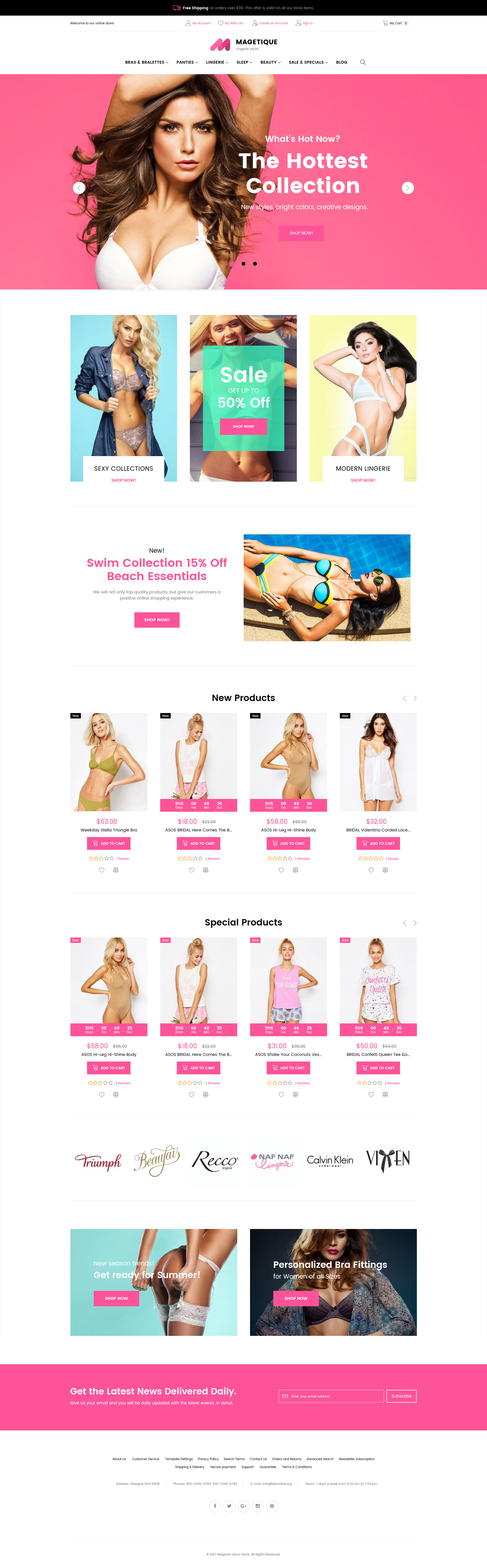 Fashion Lingerie Magento Theme