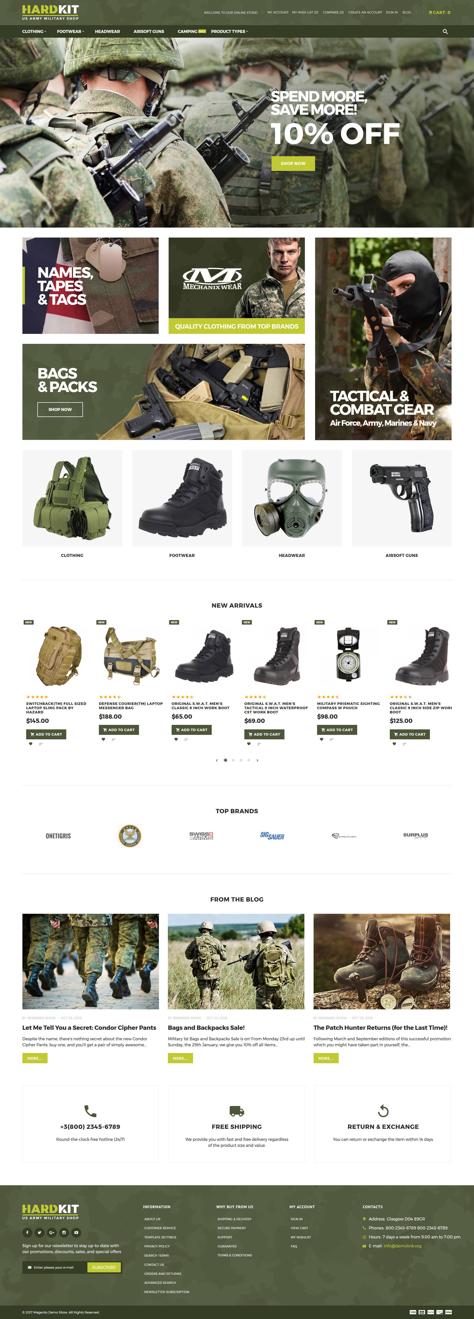 HardKit – US Army Military Shop Magento Theme