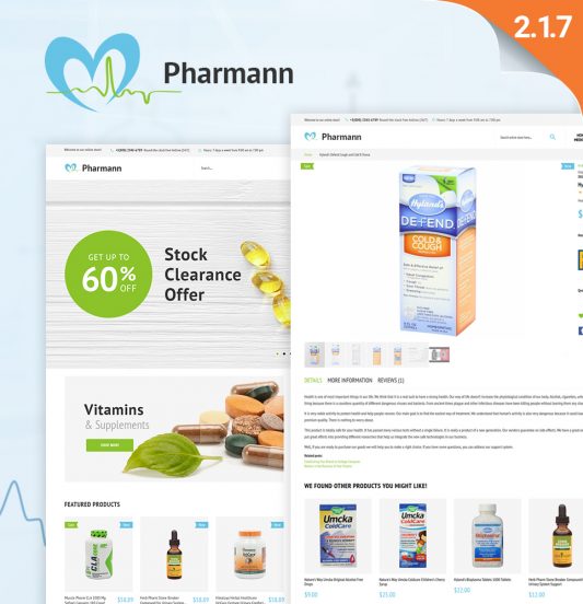 Pharmann - Drug Store Magento Theme