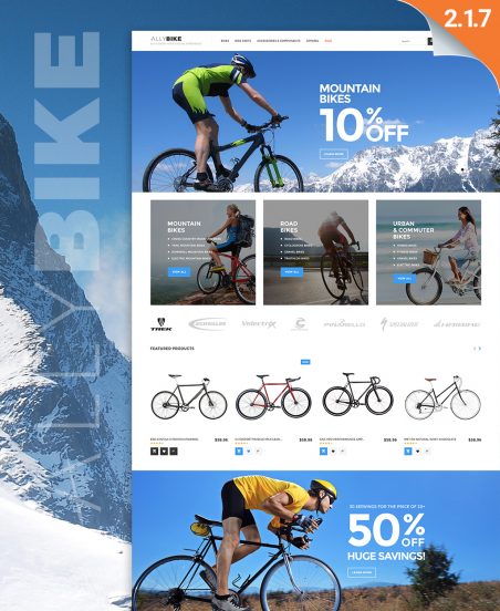 AllyBike - Cycling Supplies Store Responsive Magento Theme