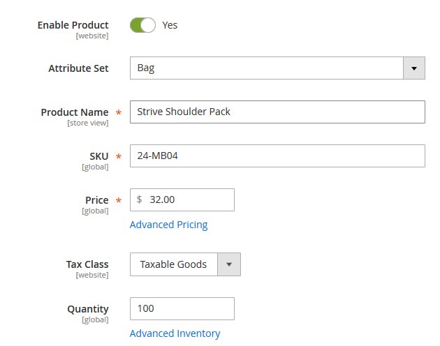 add simple product magento