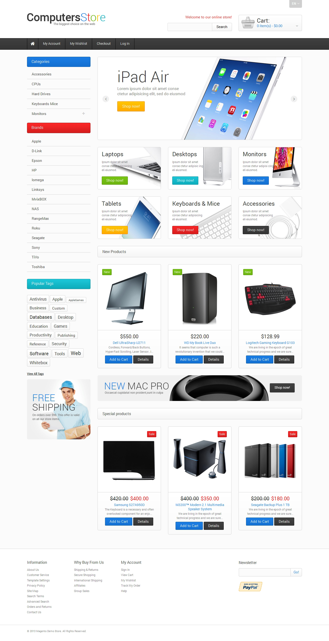 The Biggest Computers Store Magento Theme