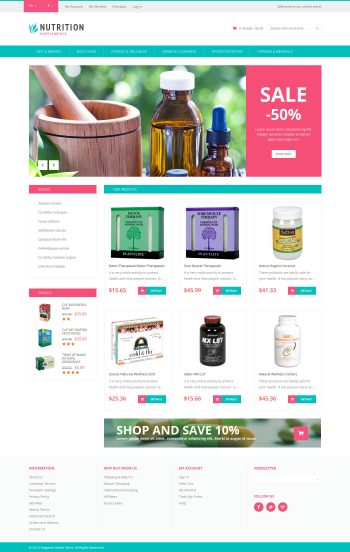 Healthy Life Supplements Magento Theme