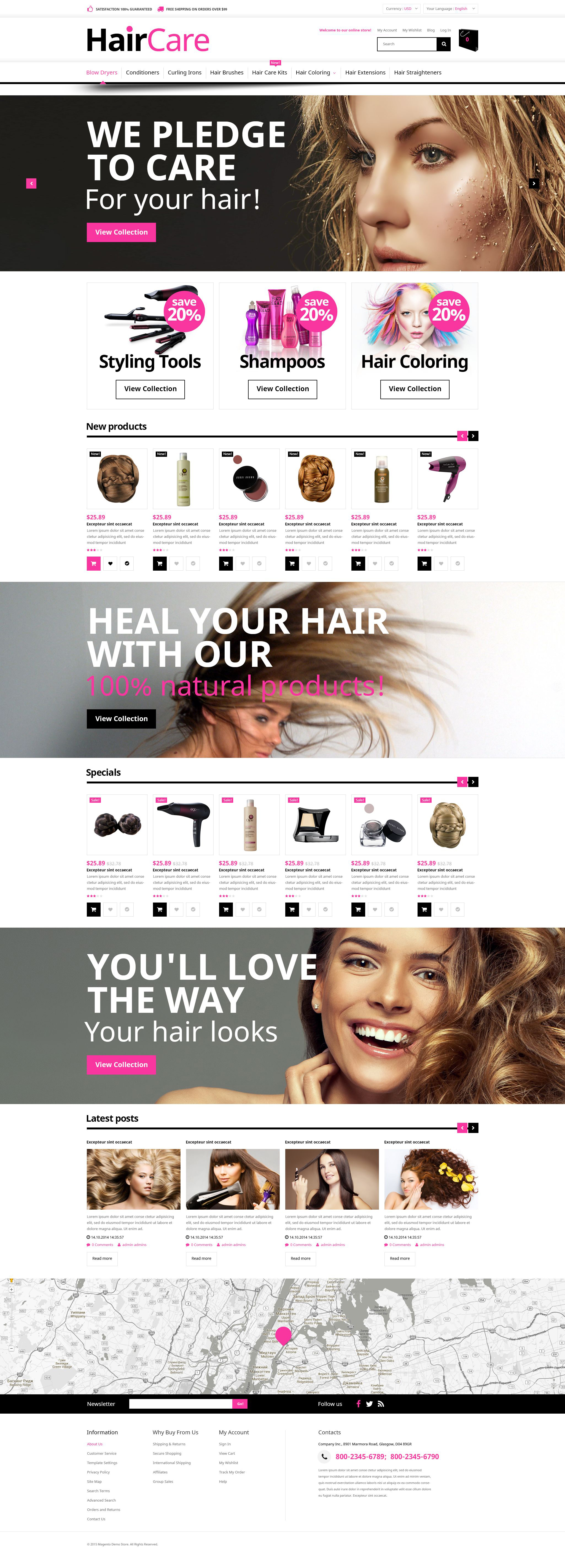 Hair Care Magento Theme