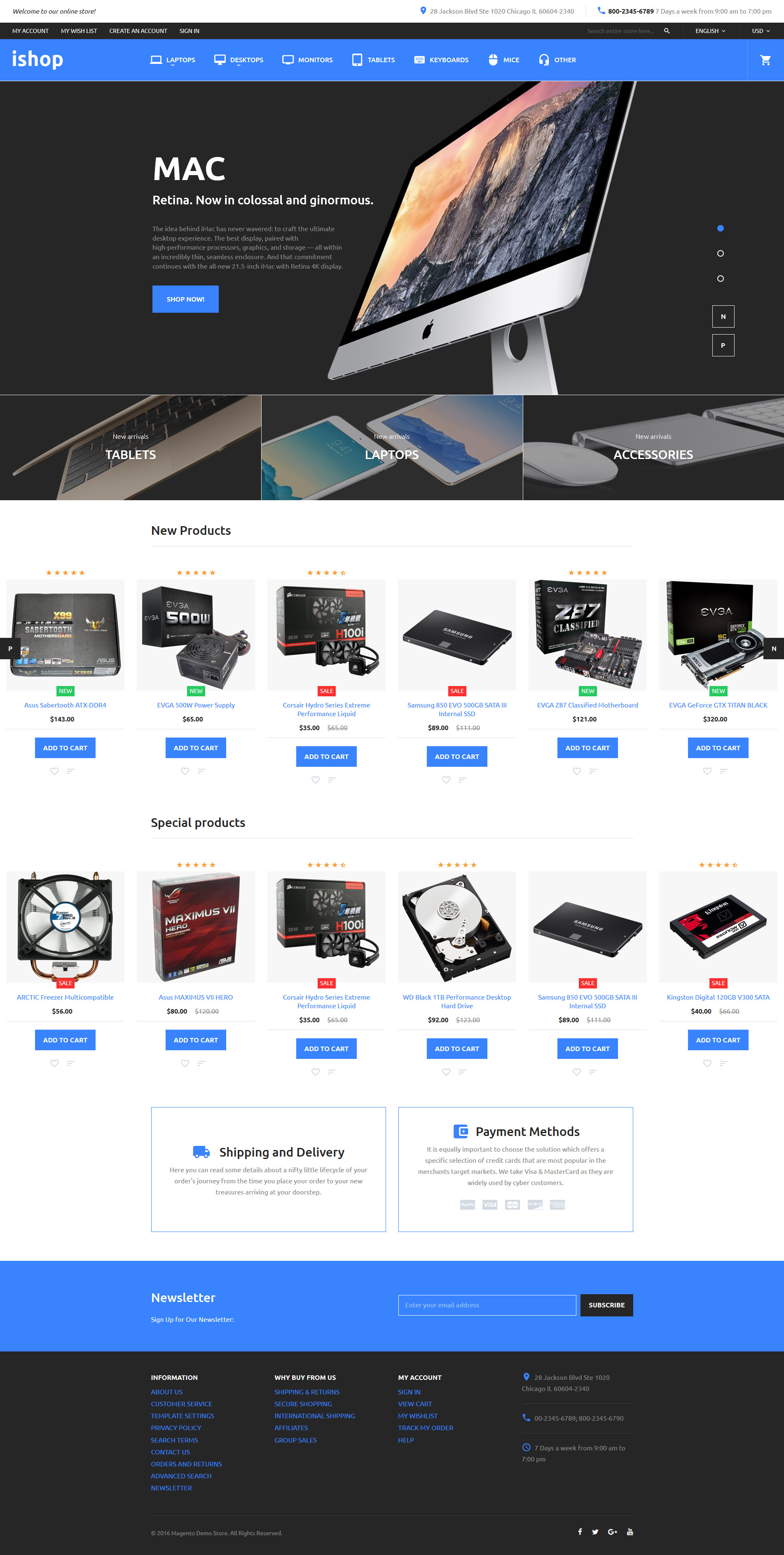 iShop – Electronic Magento Theme