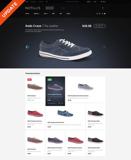 Notillis - Shoe Store Responsive Magento Theme