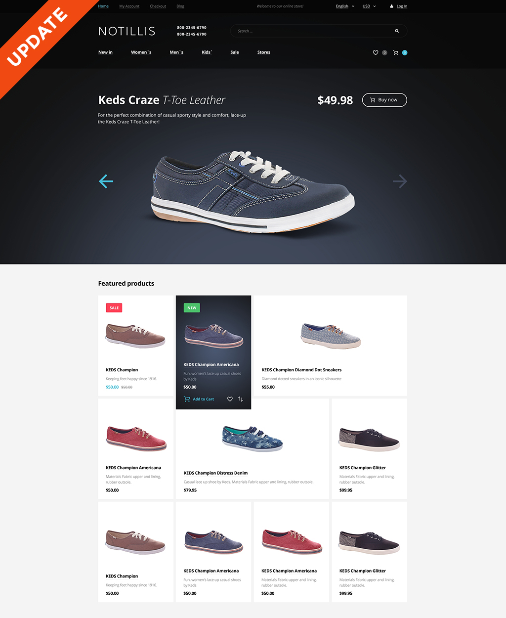 Notillis – Shoe Store Responsive Magento Theme