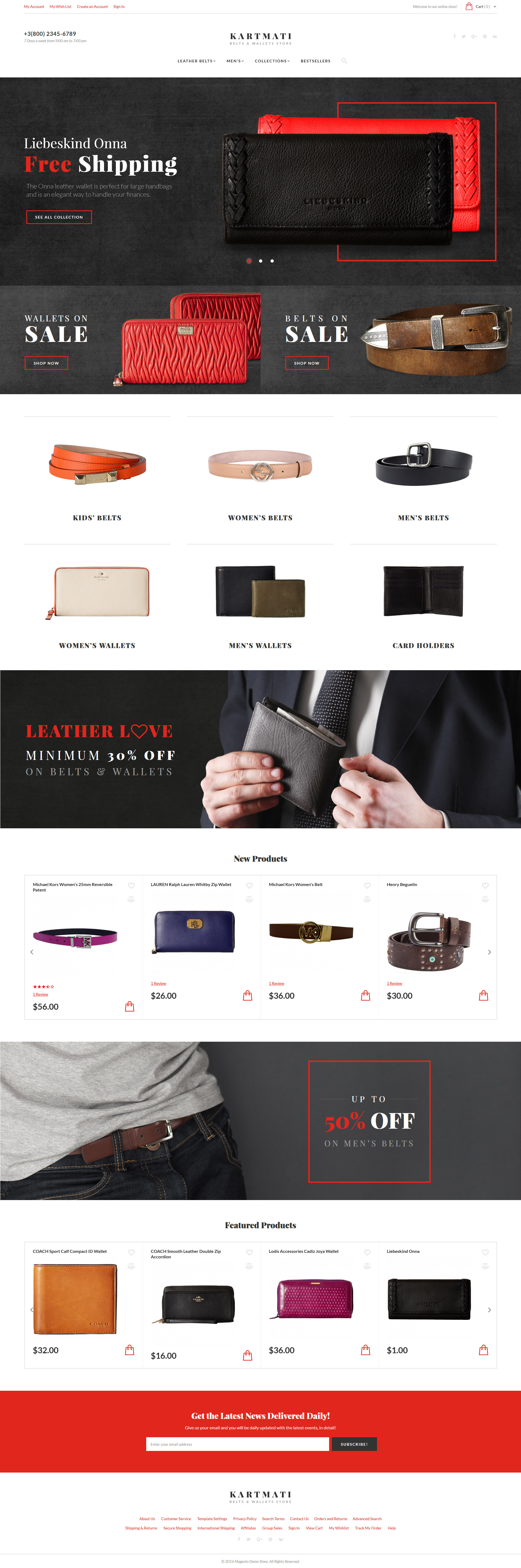 Kartmati – Leather Goods & Accessories Magento Theme