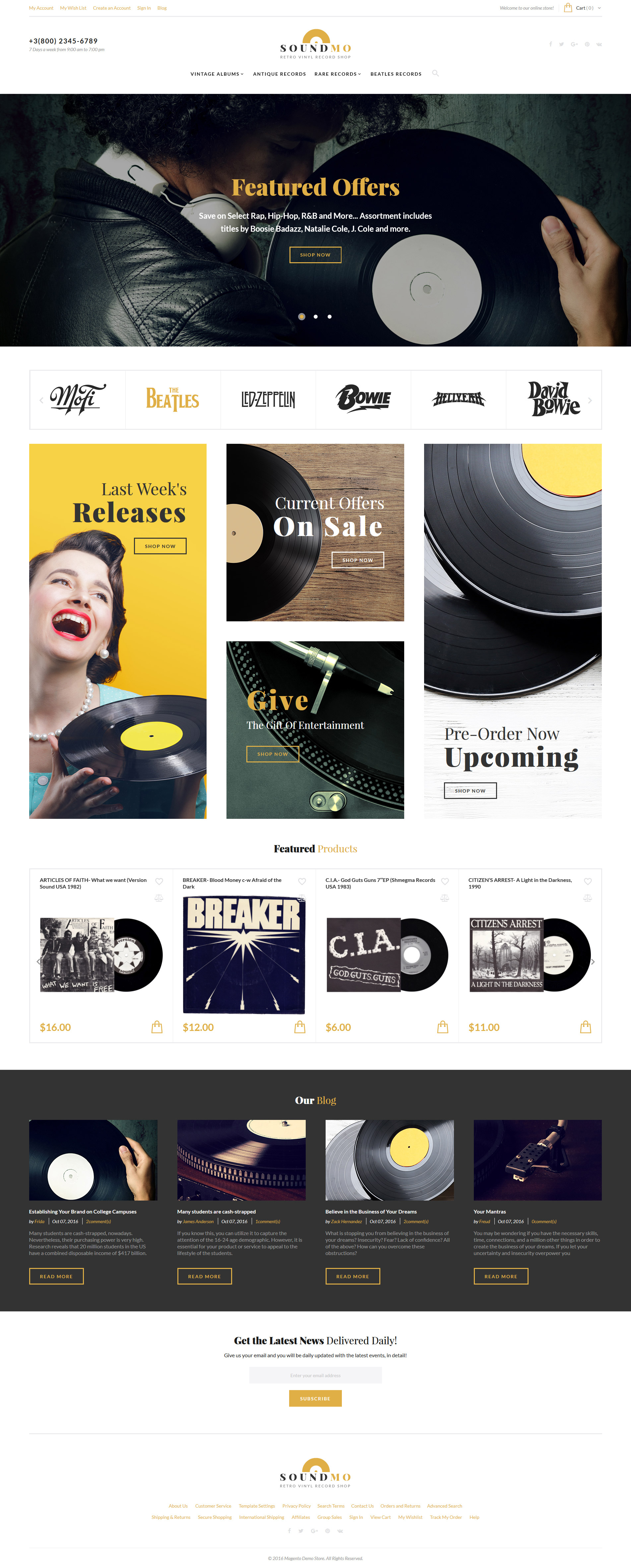 SoundMo – Vinyl & Audio Products Magento Theme