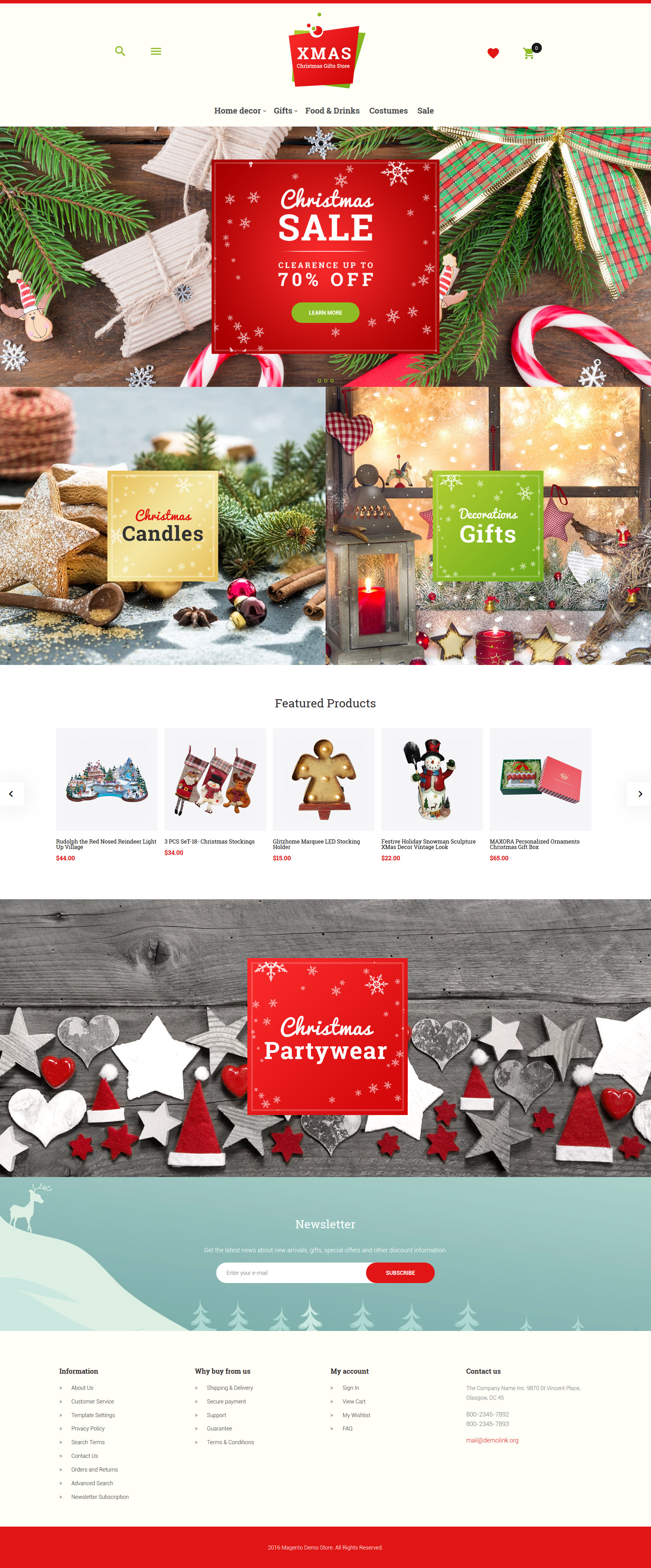 Xmas – Christmas Gifts Store Responsive Magento Theme