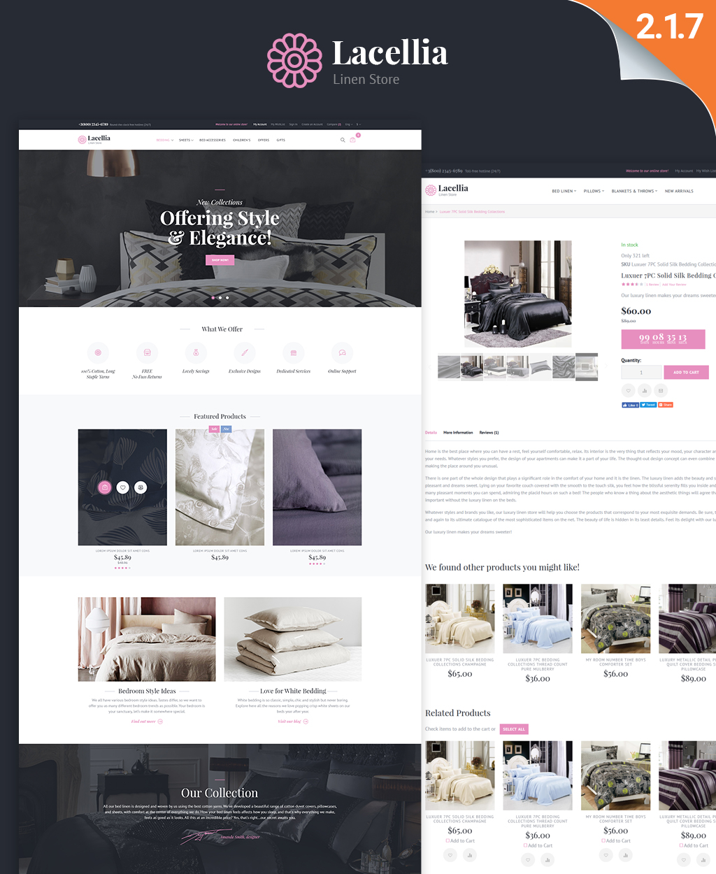 Lacellia – Linen Store Magento Theme