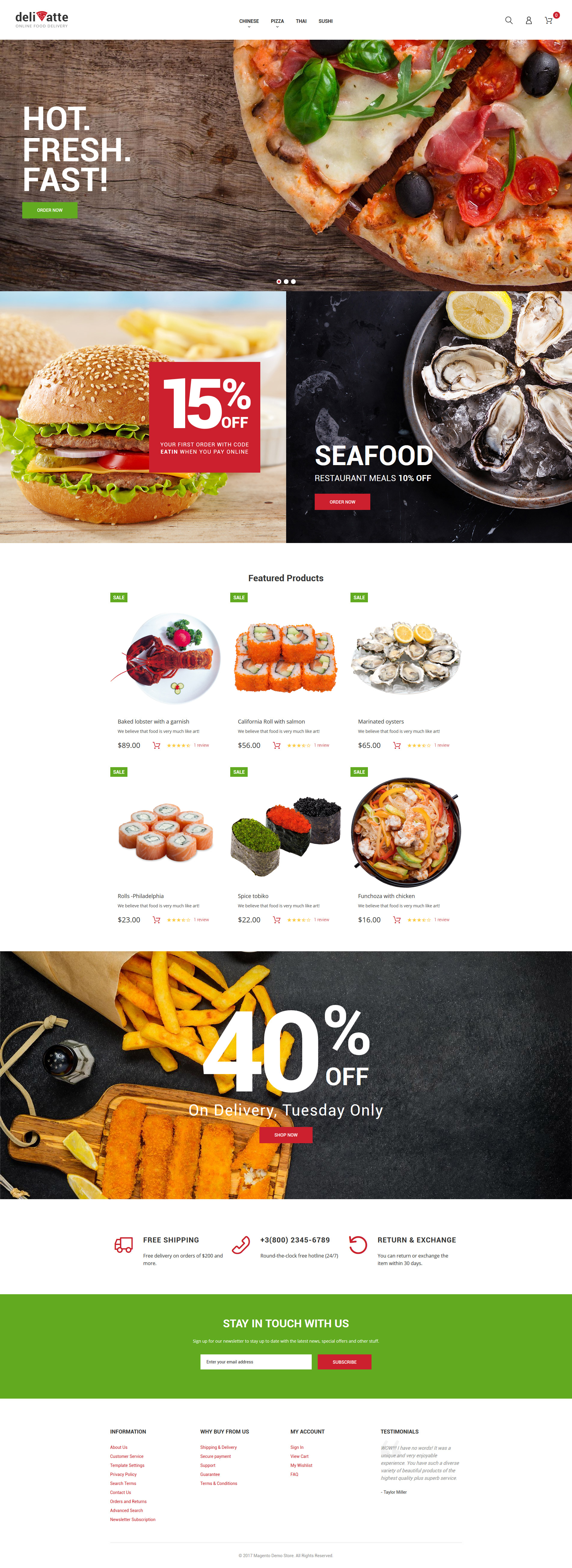 Deliatte – Food Delivery & Takeaway Magento Theme