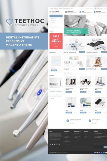 Teethoc - Dental Instruments Magento Theme