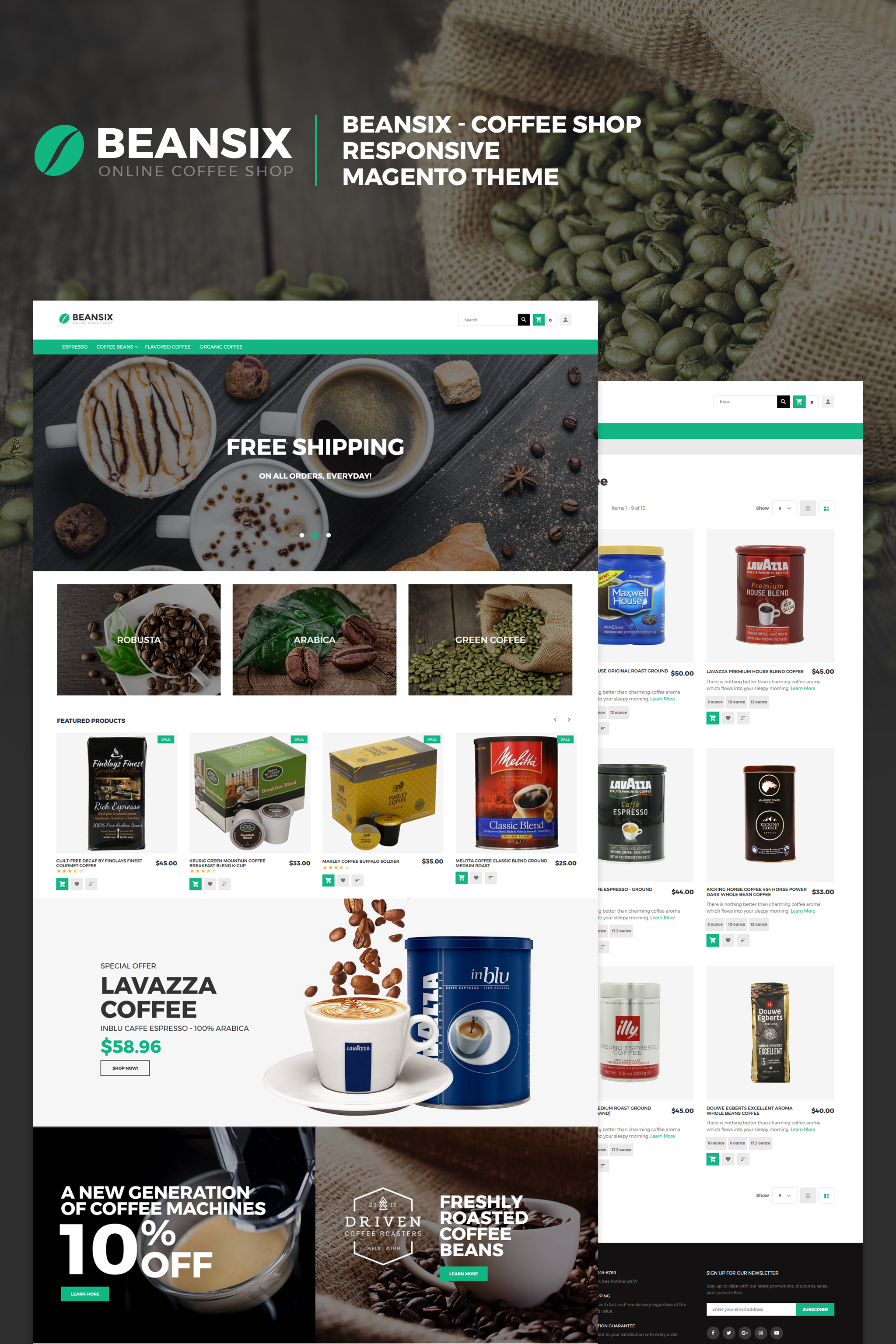 Beansix – Coffee Shop Magento Theme