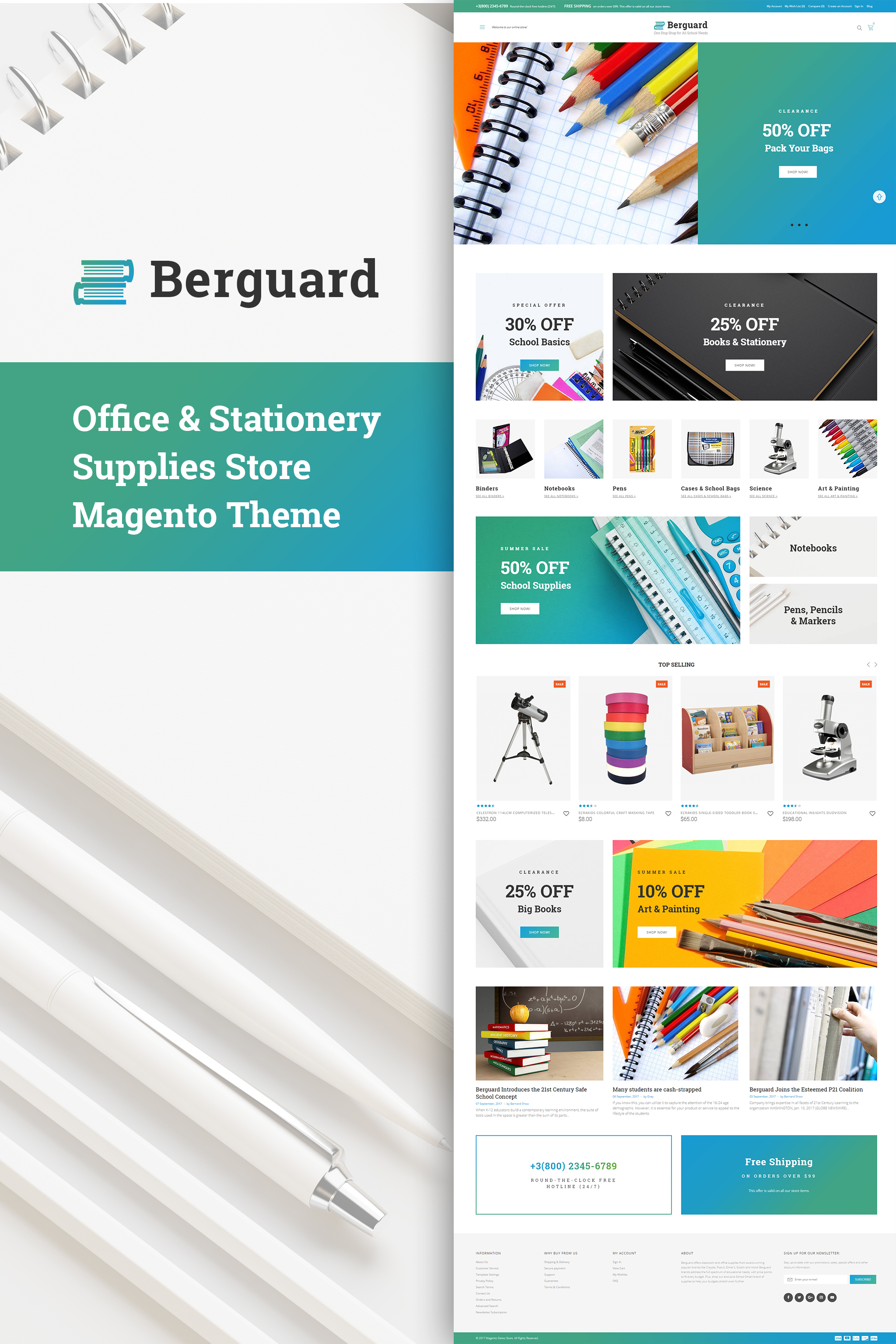 Berguard – Office & Stationery Supplies Magento Theme