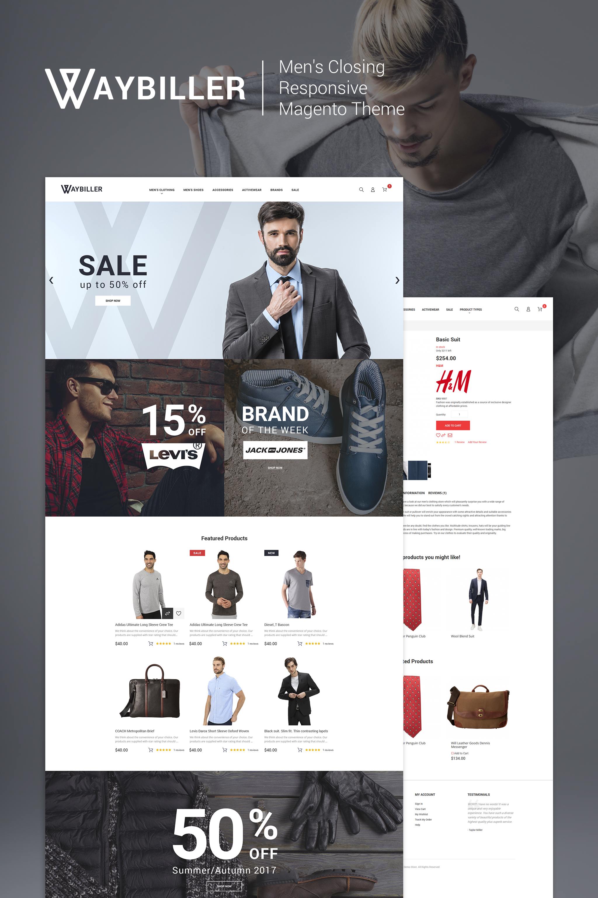 Waybiller – Men’s Closing Magento Theme