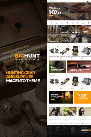 BigHunt - Hunting Gear and Supplies Magento Theme