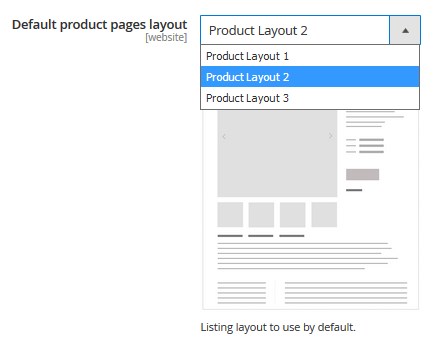 product page layout magento