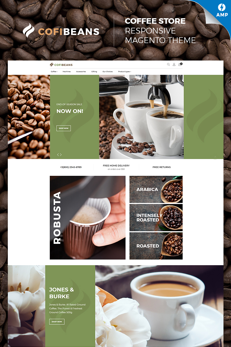 CofiBeans – AMP Coffee Shop Magento Theme