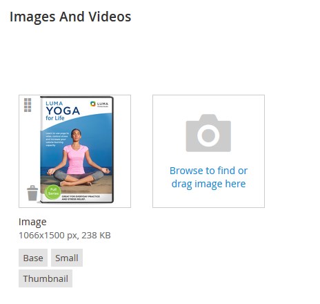 Upload the Product Images