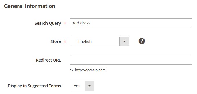 magento Search Terms