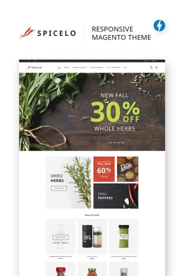 Spicelo - AMP Spice Shop Magento Theme