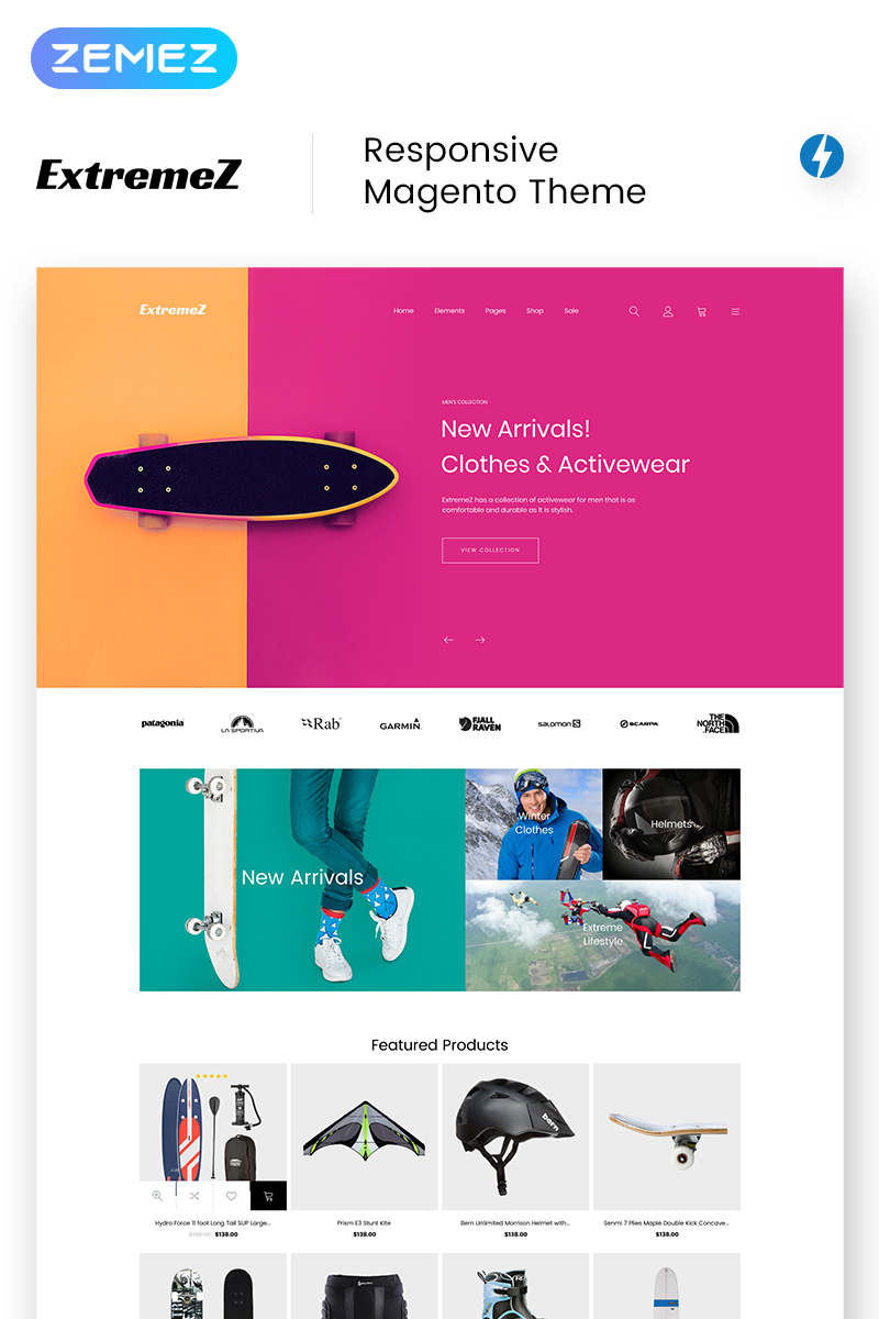 ExtremeZ – Extreme Sports Magento Theme