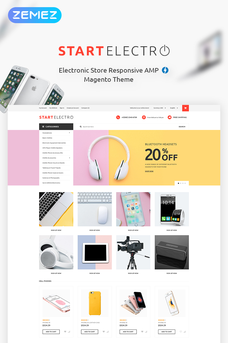 StartElectro – Electronics Store Magento Theme