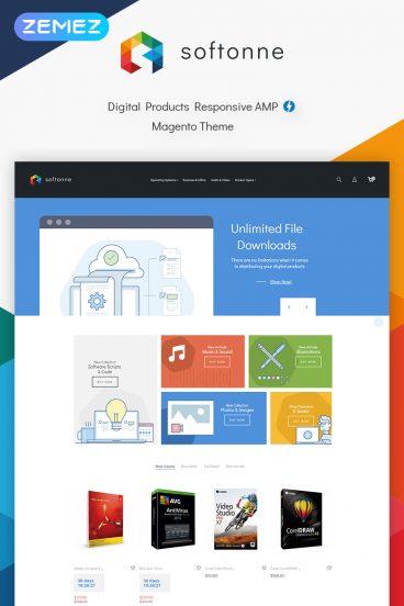 Softonne - Digital Products Magento Theme