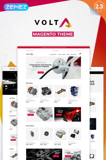 Volta - Electric Vehicles Parts and Components Minimal Magento Theme