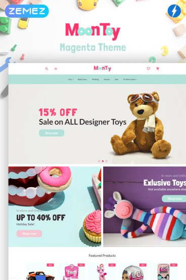 MoonToy - Simple eCommerce Toys & Games Magento Theme