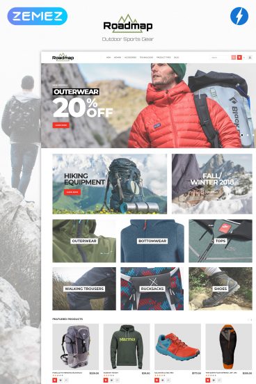 Roadmap - Clean eCommerce Outdoor Sports Gear Magento Theme