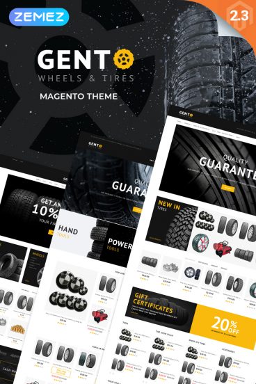 Gento - Clean 3-Layouts eCommerce Wheels & Tires Magento Theme