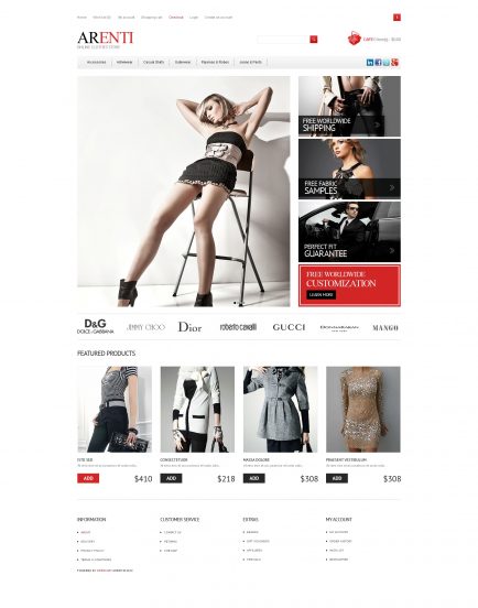 Responsive Clothes Store OpenCart Template