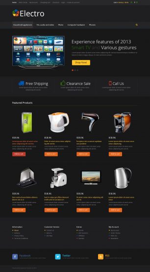 Black Electro Store OpenCart Template