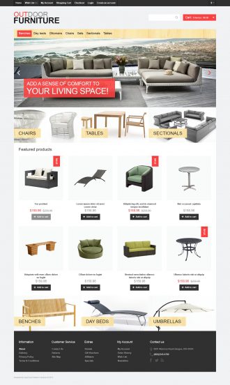 Outdoor Furniture OpenCart Template