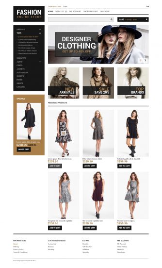 Fashion You Can Afford OpenCart Template