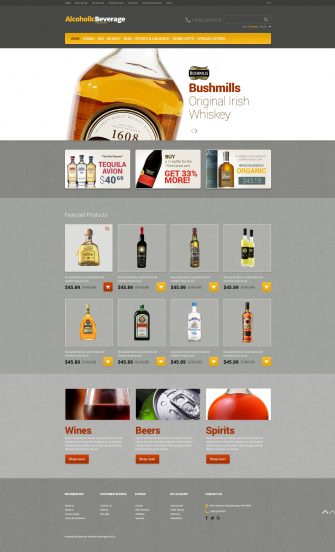 Quality Alcohol OpenCart Template