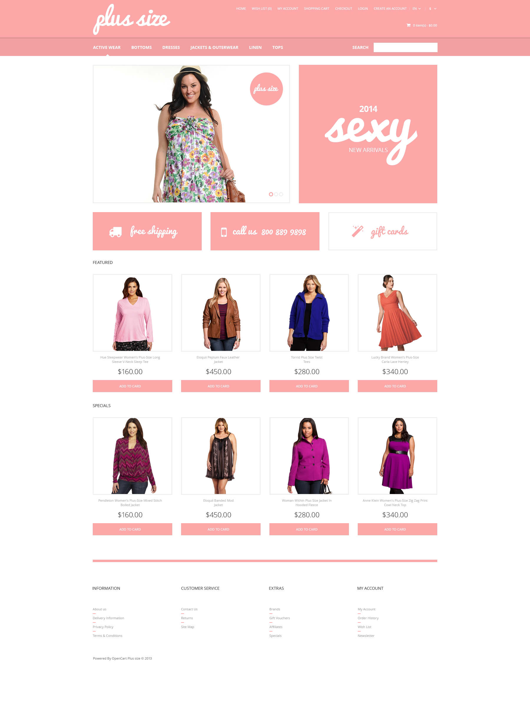 Plus Size Clothes OpenCart Template