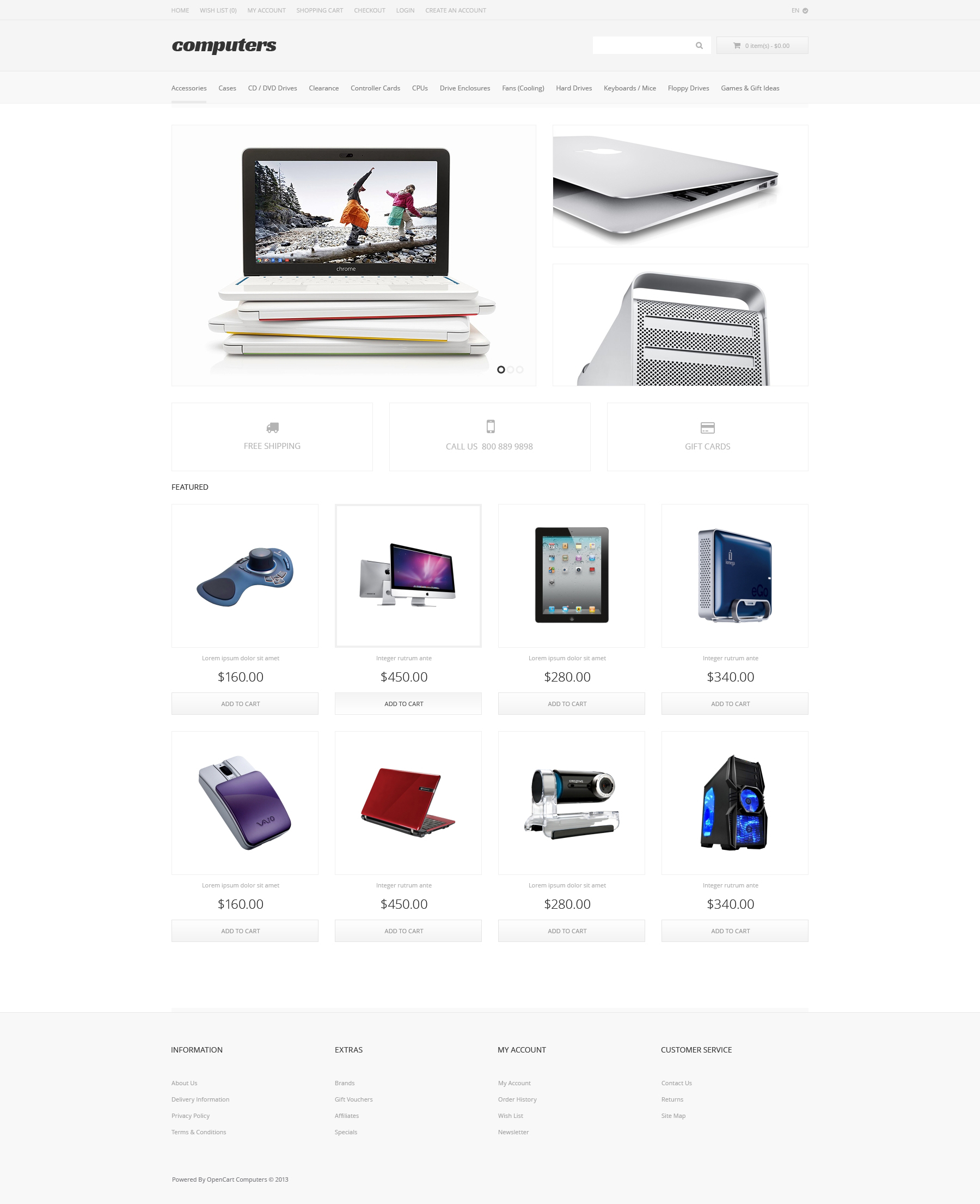 Computer Apparel OpenCart Template