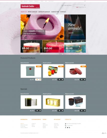 Handmade Candles OpenCart Template