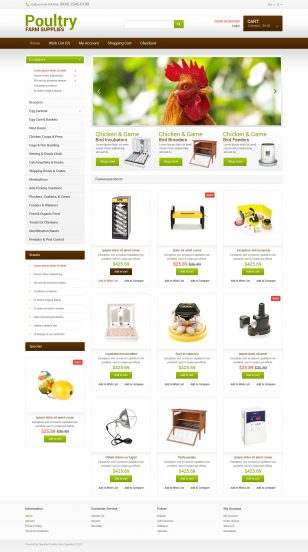 Poultry Farm Template Responsive OpenCart Template
