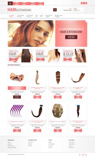 Long Hair OpenCart Template