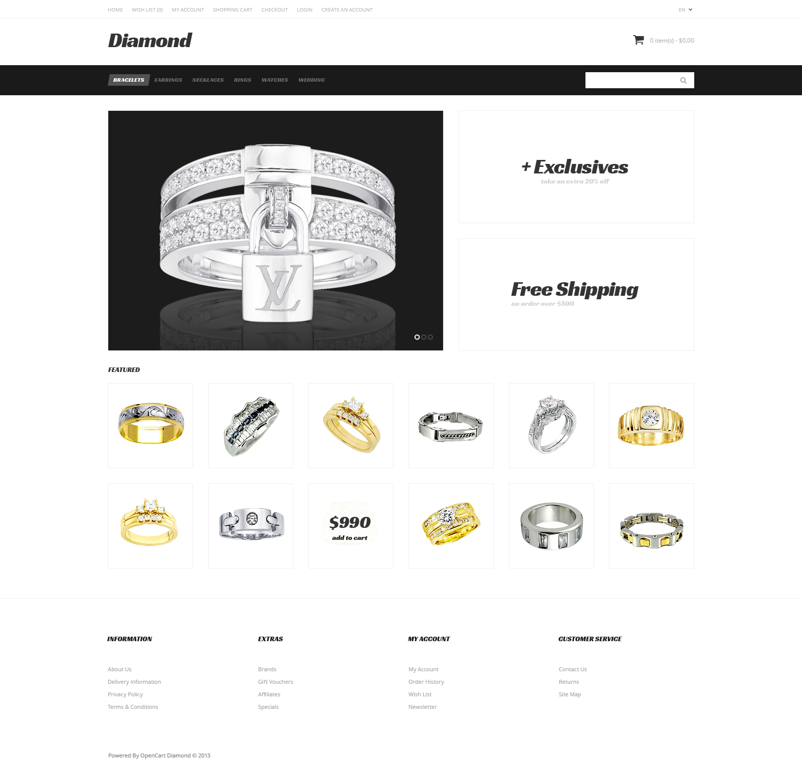 Just Diamond OpenCart Template