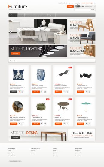 Furniture for Comfort OpenCart Template